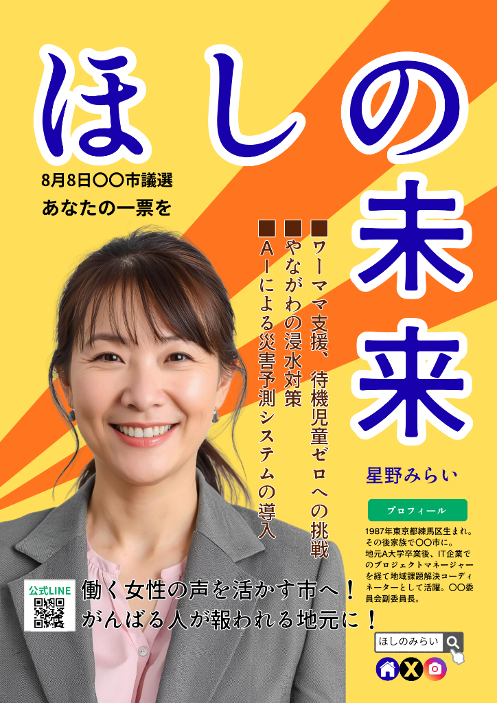 選挙ビラ - ほしの未来