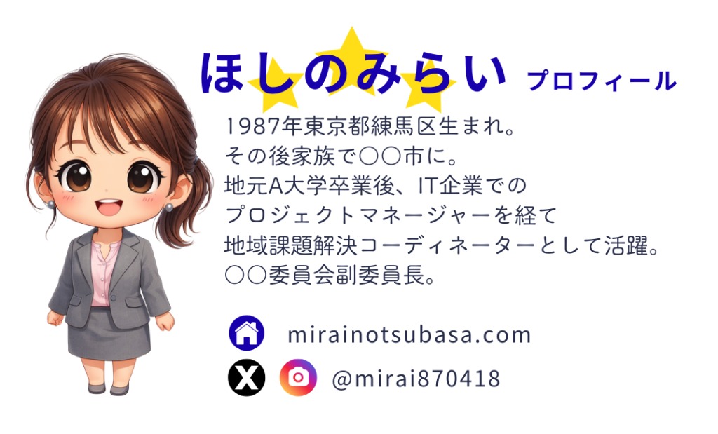 名刺 裏面 - ほしのみらい