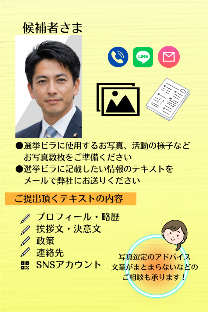 ビラ制作の流れ ステップ1